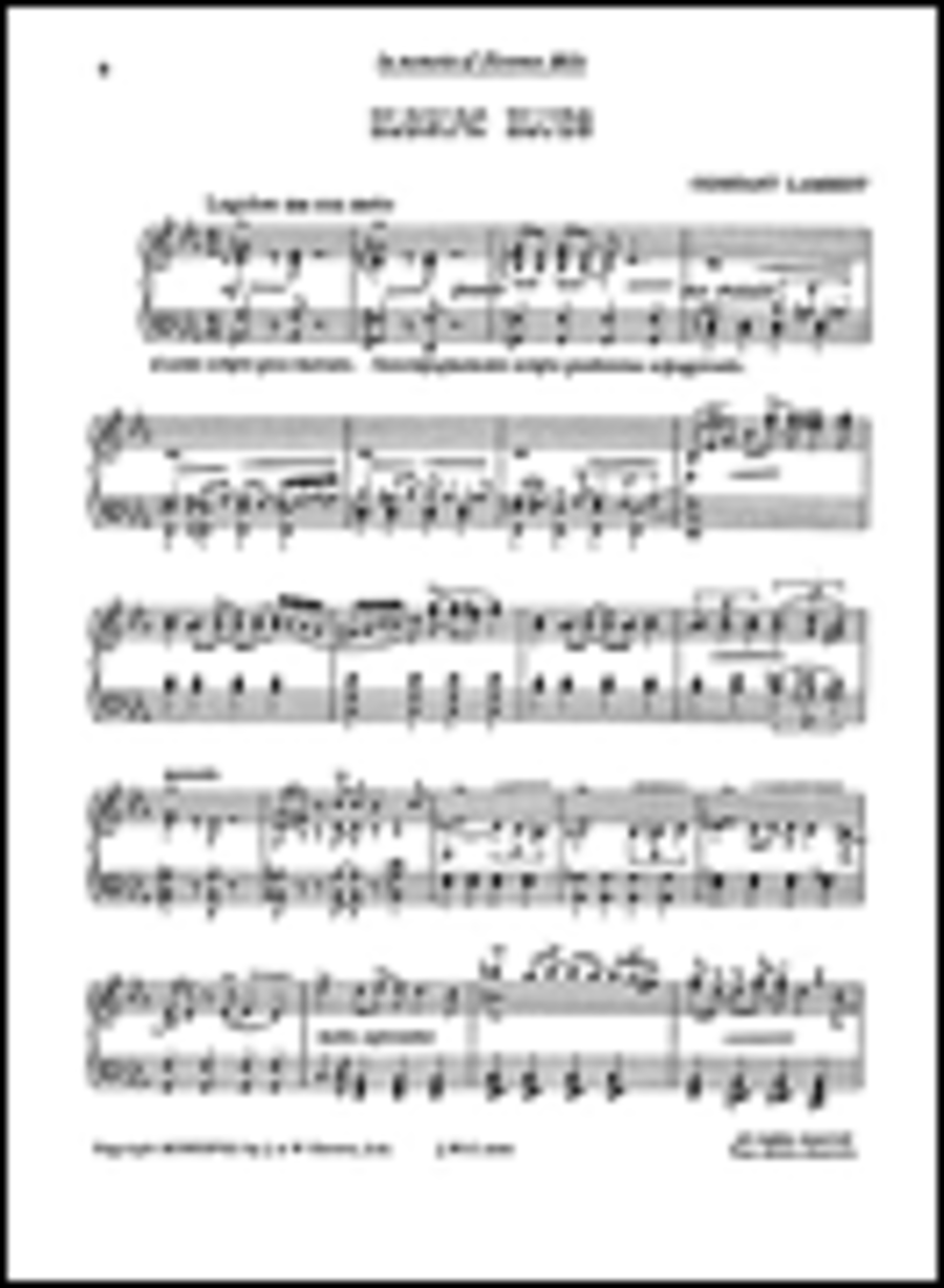 Lambert, C Elegiac Blues For Piano Piano Solo scores gallery preview page 1