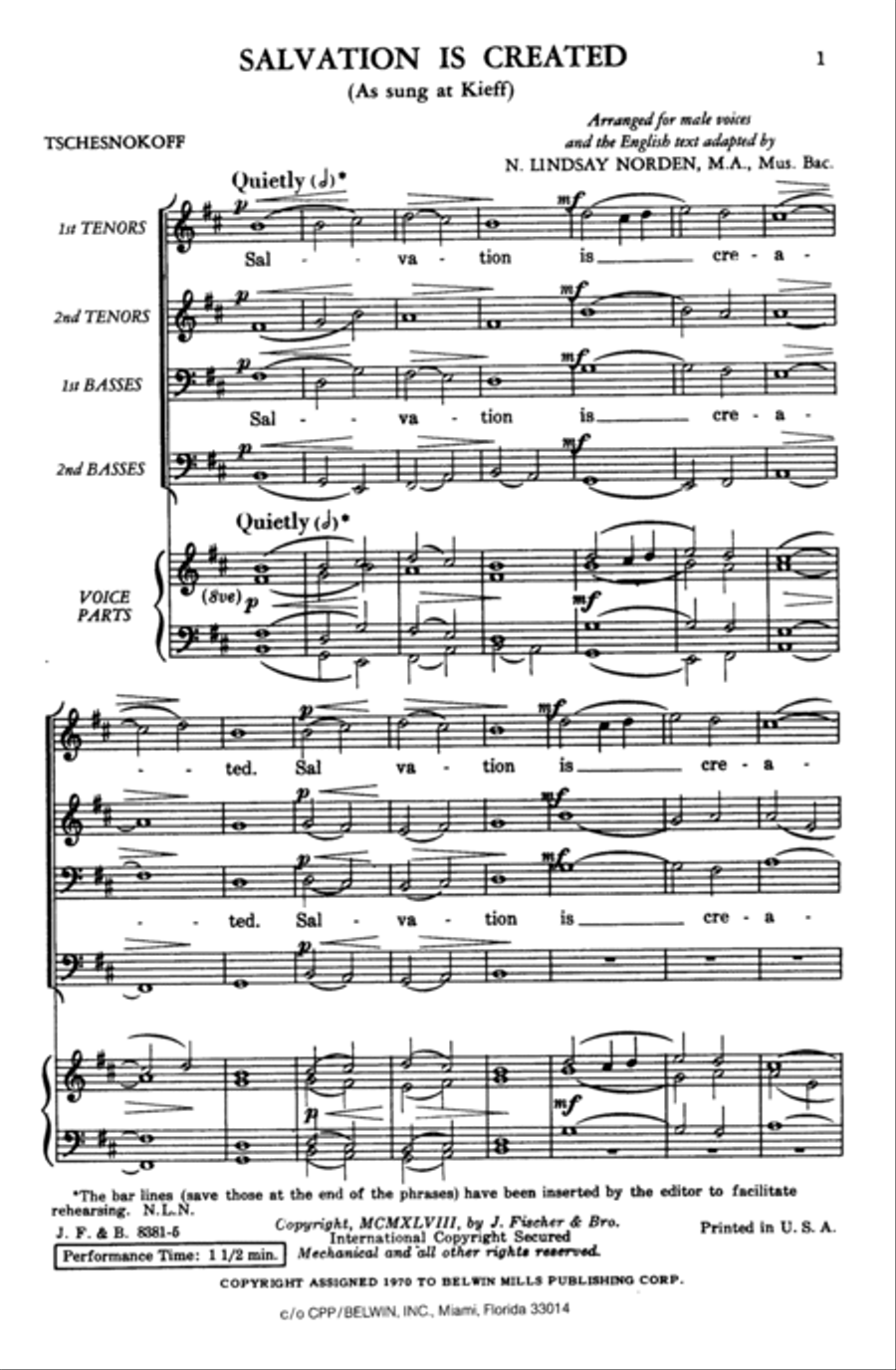 Salvation Is Created Men's Choir scores gallery preview page 2