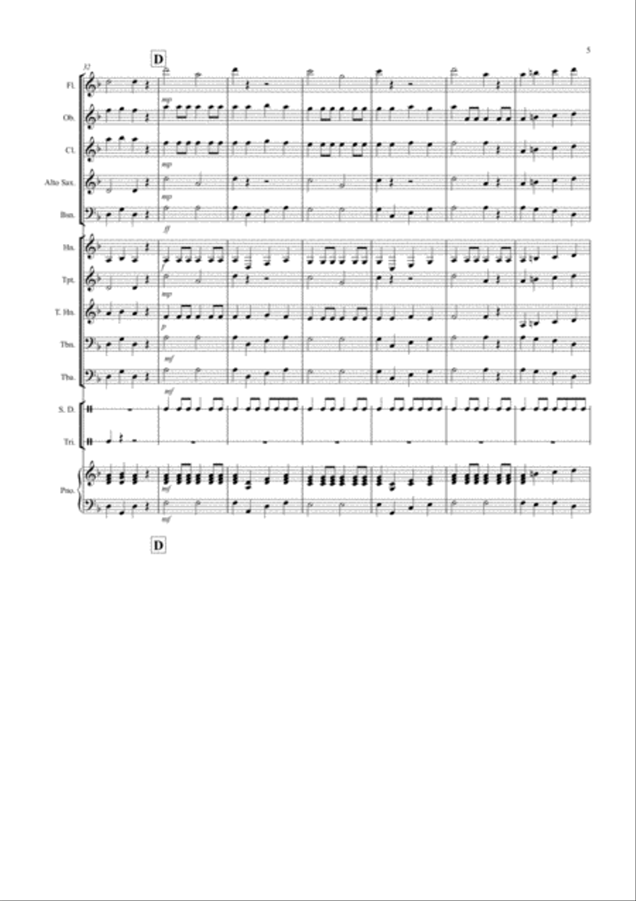 Drunken Sailor for School Wind Band Concert Band scores gallery preview page 5
