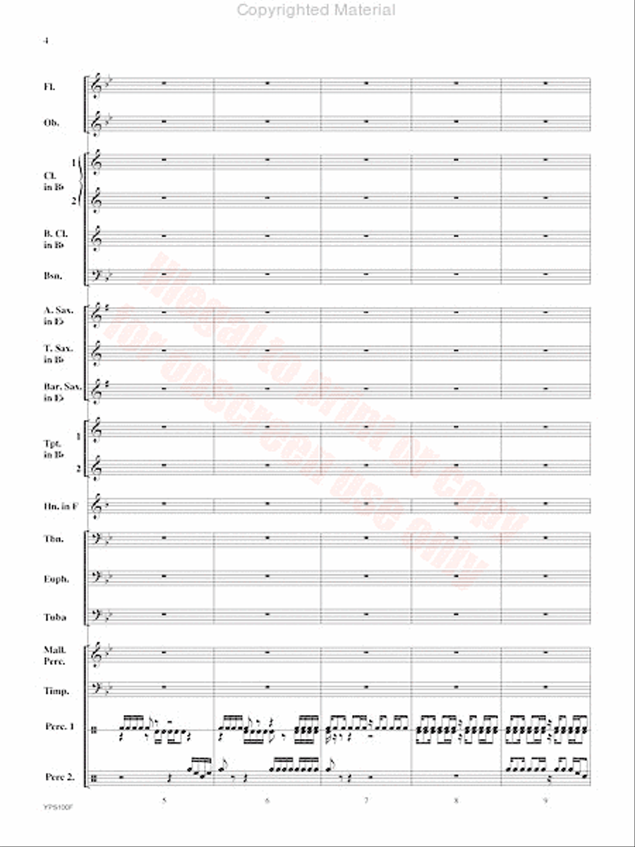 Tap Out Concert Band scores gallery preview page 5