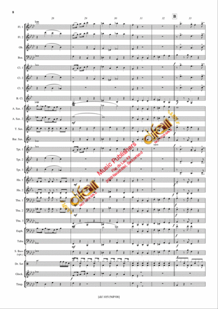 Theme from Inspector Gadget Concert Band scores gallery preview page 7
