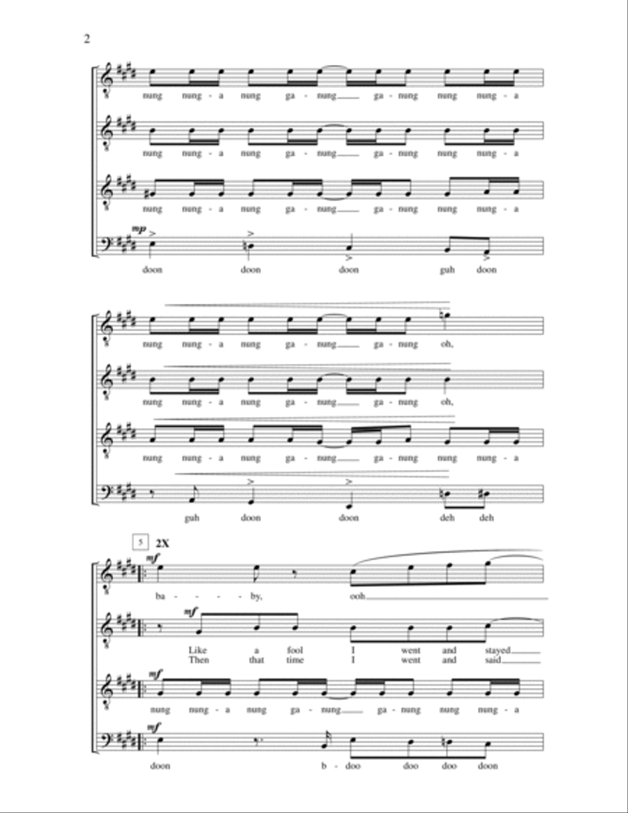 Signed, Sealed, Delivered I'm Yours TTBB scores gallery preview page 2