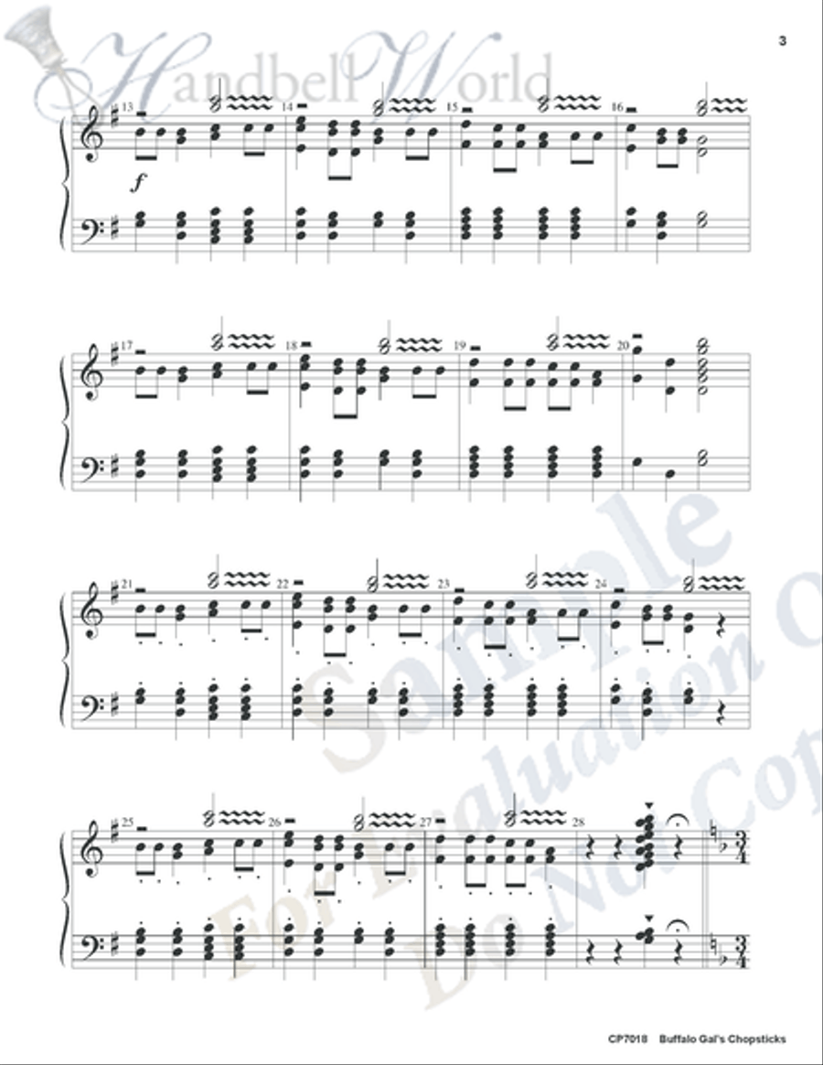 Buffalo Gal's Chopsticks 3-Octaves scores gallery preview page 6