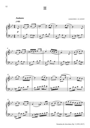 Sonatina de chocolate, Op.3 (para piano) (2017) - II. Andante