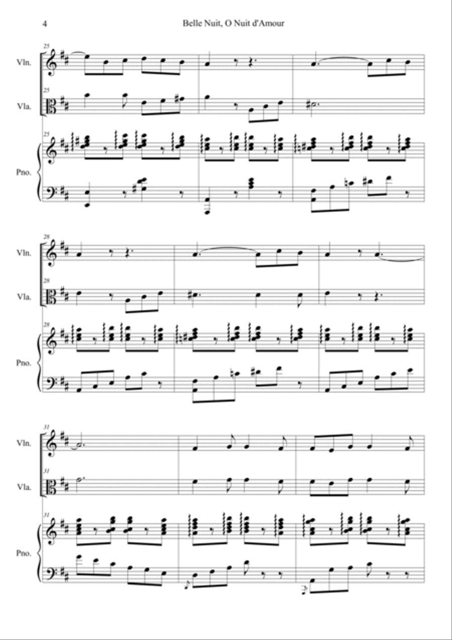 Belle Nuit o nuit d'amour Viola scores gallery preview page 4