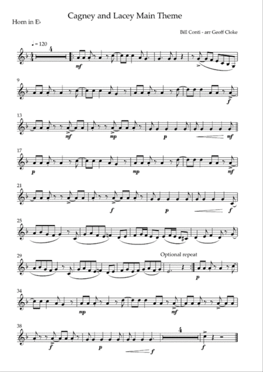 Cagney And Lacey Theme Brass Ensemble scores gallery preview page 3