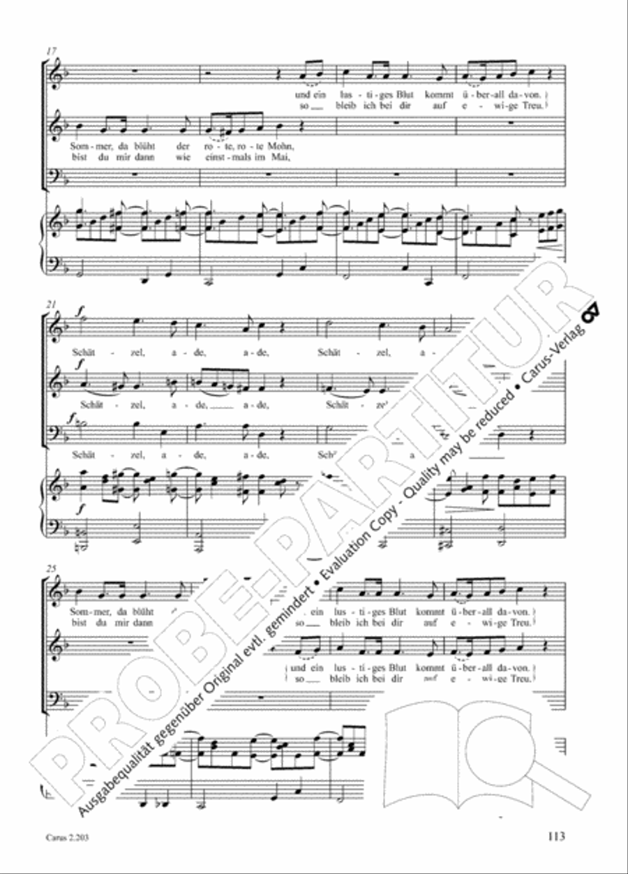 Loreley. Folk songs for choir (Loreley. Volkslieder fur Chor) Choir scores gallery preview page 118