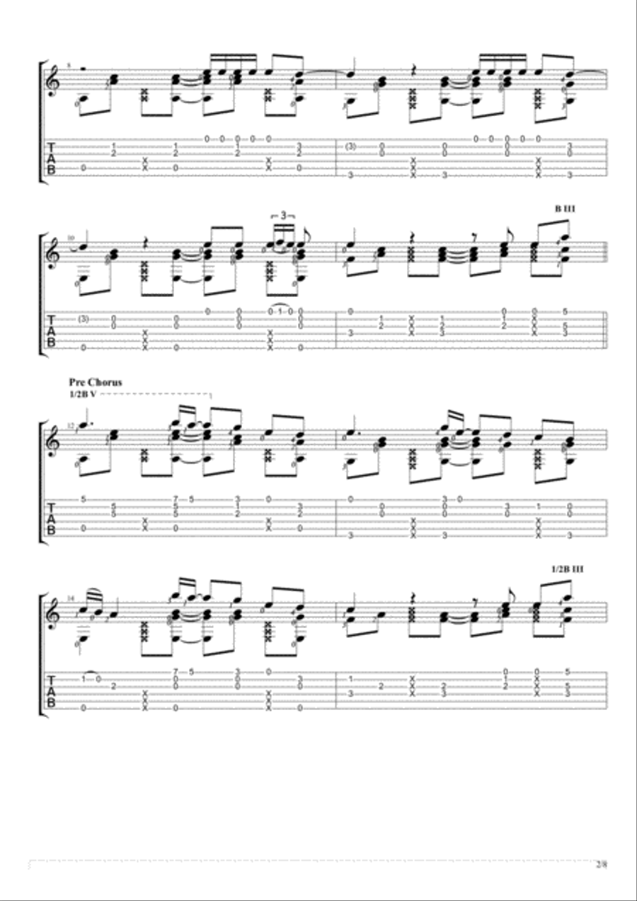 Solo Solo Guitar Tablature scores gallery preview page 2
