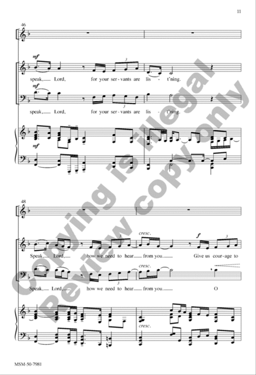 Speak, Lord 2-Part scores gallery preview page 10