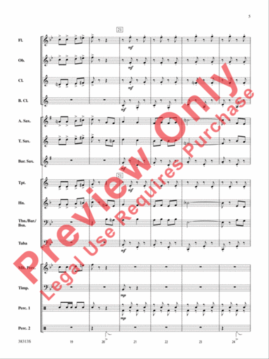 The Chimes of Liberty Concert Band scores gallery preview page 6