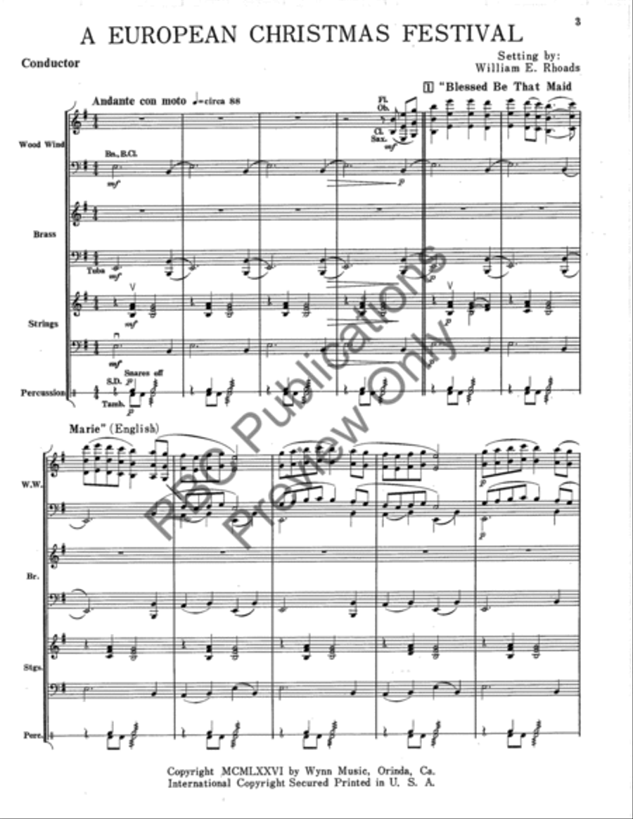 European Christmas Festival (Score) Full Orchestra scores gallery preview page 4