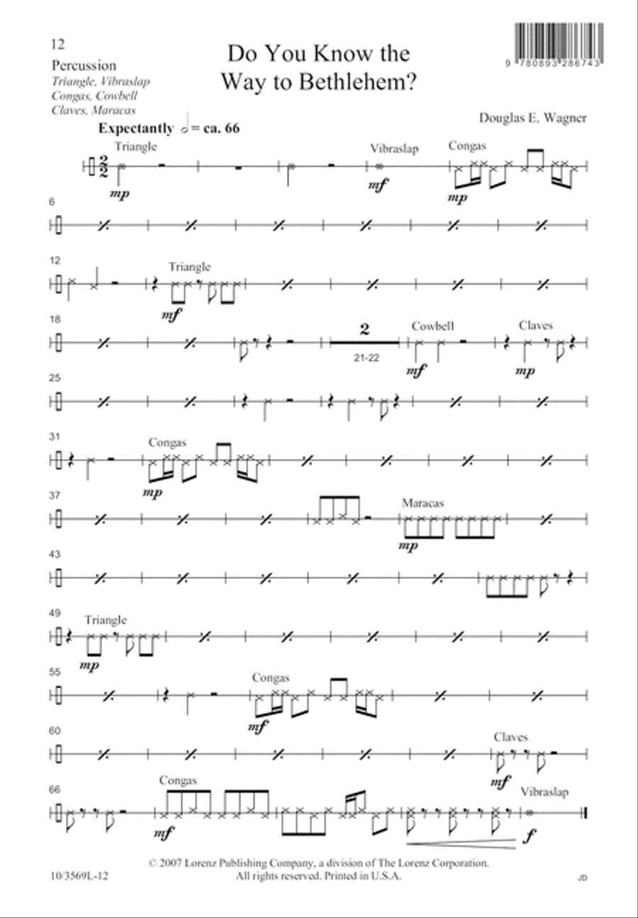Do You Know the Way to Bethlehem? 4-Part scores gallery preview page 13
