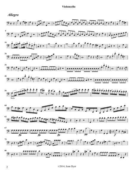 String Quartet in C major, Op.7 No. 1. cello