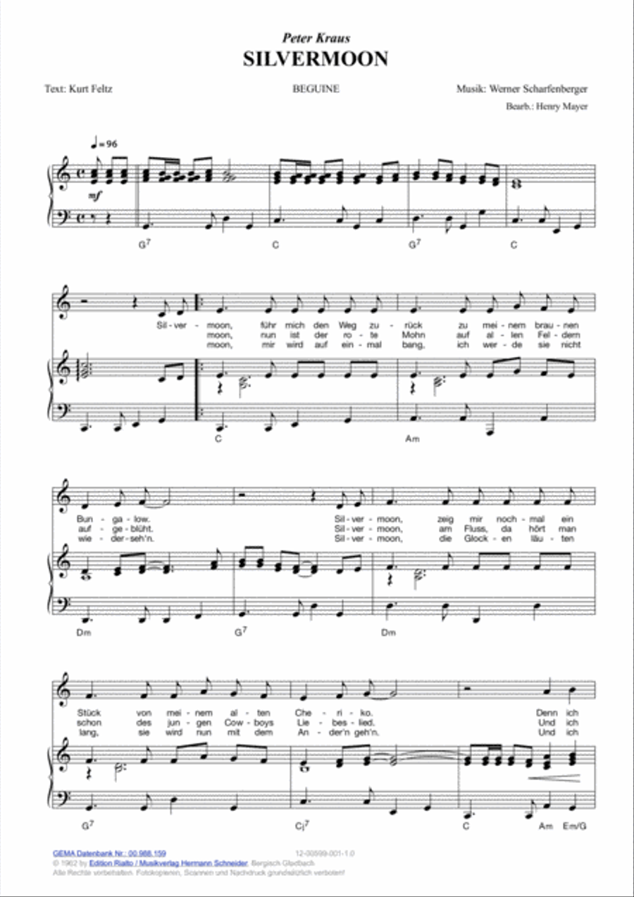 Silvermoon Piano, Vocal, Guitar scores gallery preview page 2