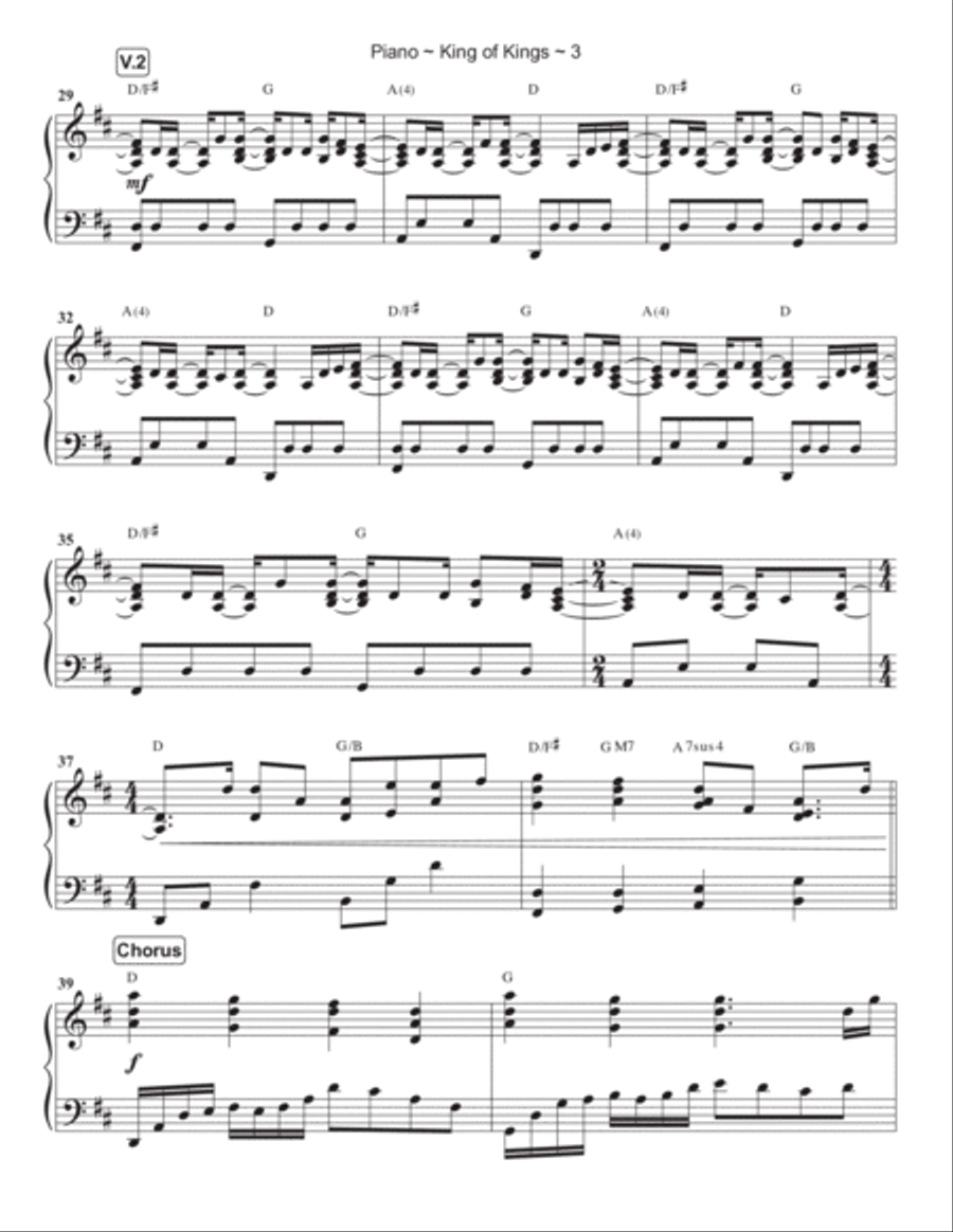 King Of Kings Piano Solo scores gallery preview page 4