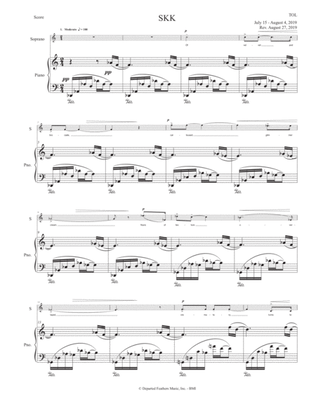 SKK (2019) piano-vocal score