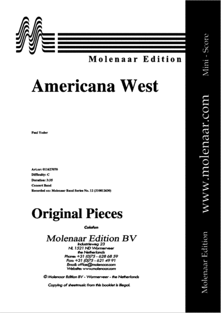 Americana West Concert Band scores gallery preview page 2