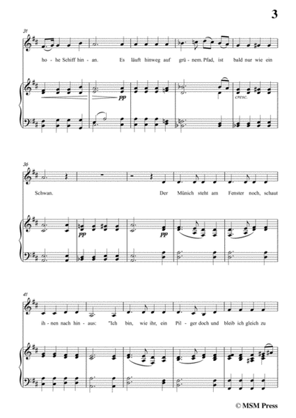 Schubert-Der Kreuzzug,in D Major,D.932,for Voice and Piano image number null