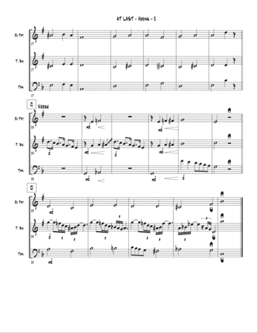 At Last At Last Tenor Saxophone scores gallery preview page 2