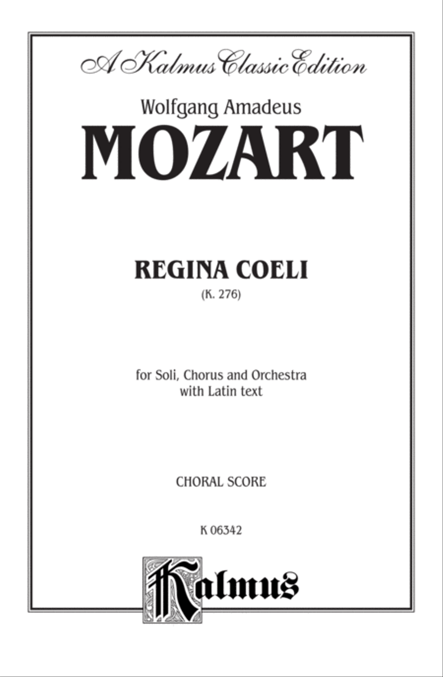 Regina Coeli, K. 276