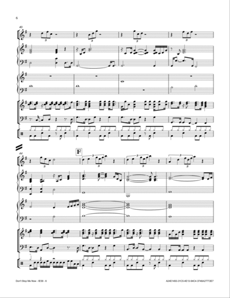 Don't Stop Me Now Small Ensemble scores gallery preview page 6