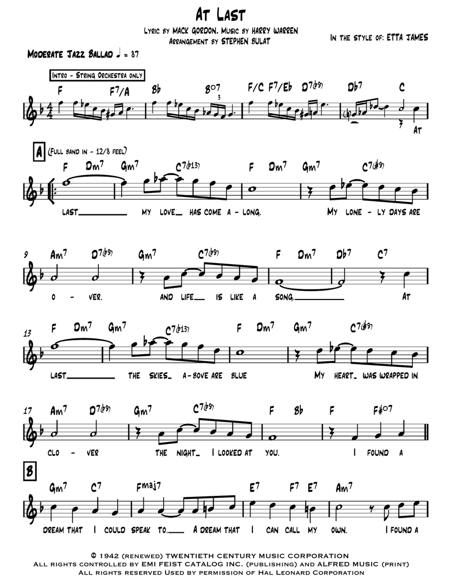 At Last At Last Small Ensemble scores gallery preview page 2