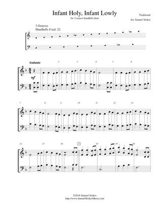 Infant Holy, Infant Lowly - for 3-octave handbell choir