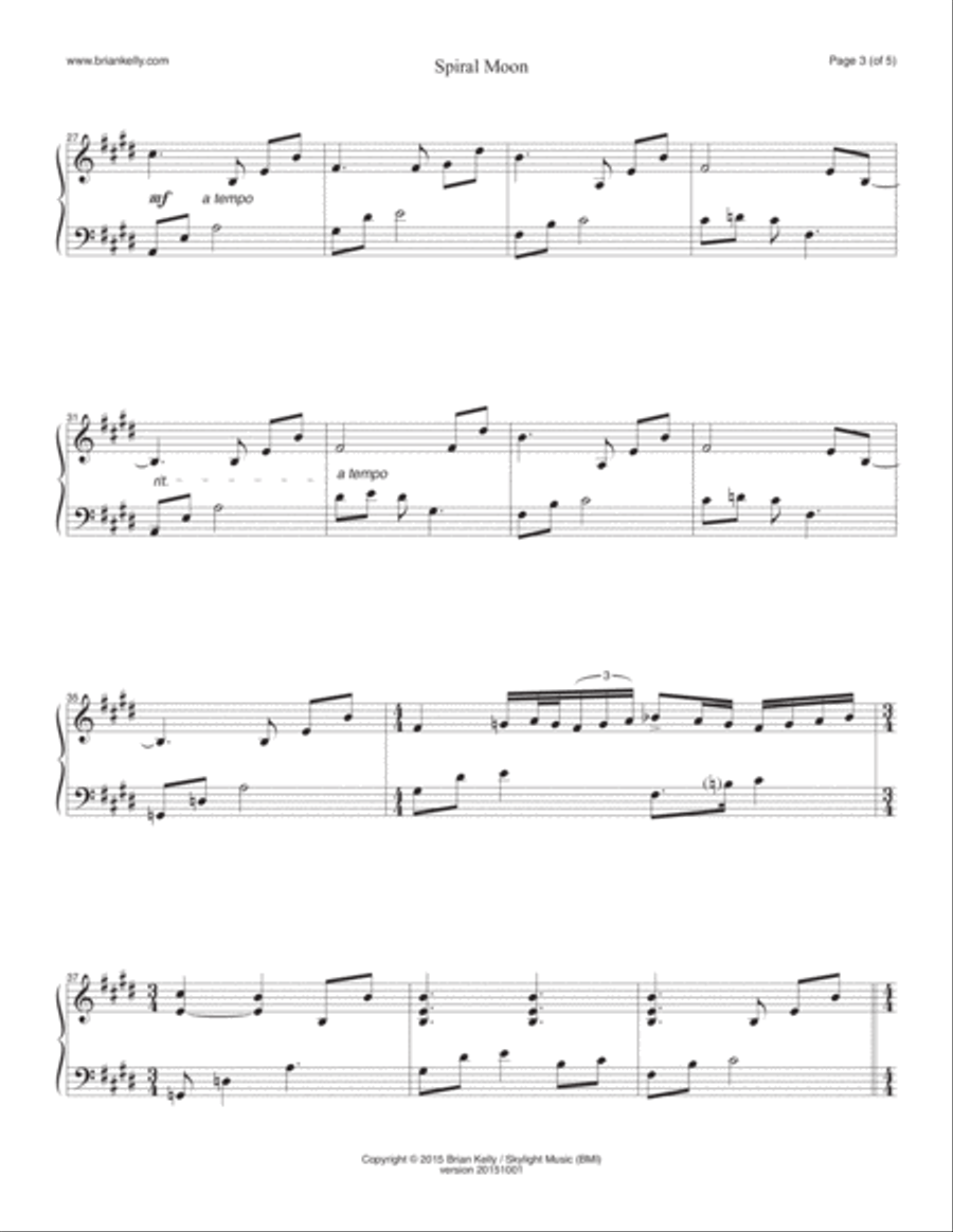 Spiral Moon Piano Solo scores gallery preview page 3