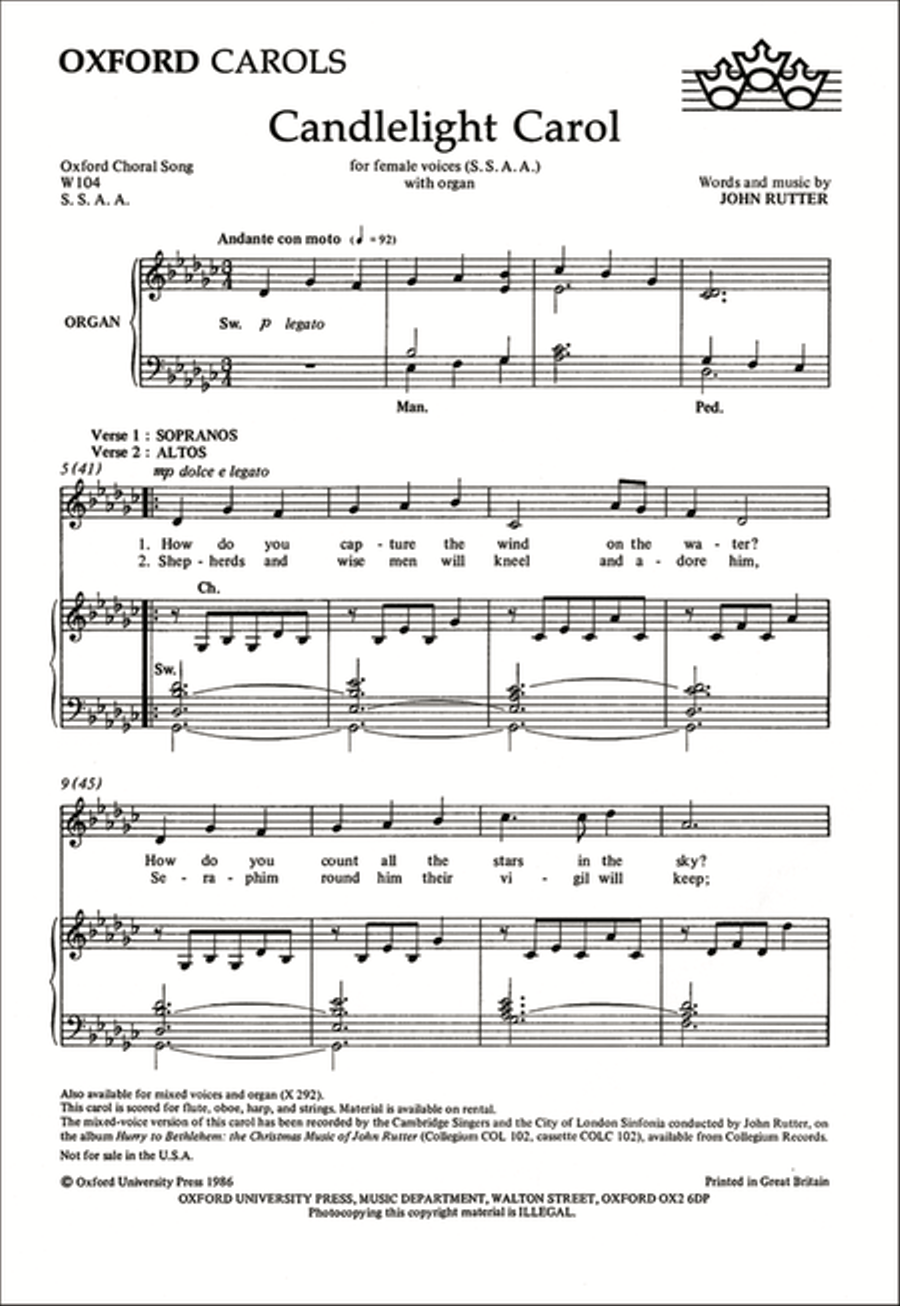 Candlelight Carol SSAA scores gallery preview page 1