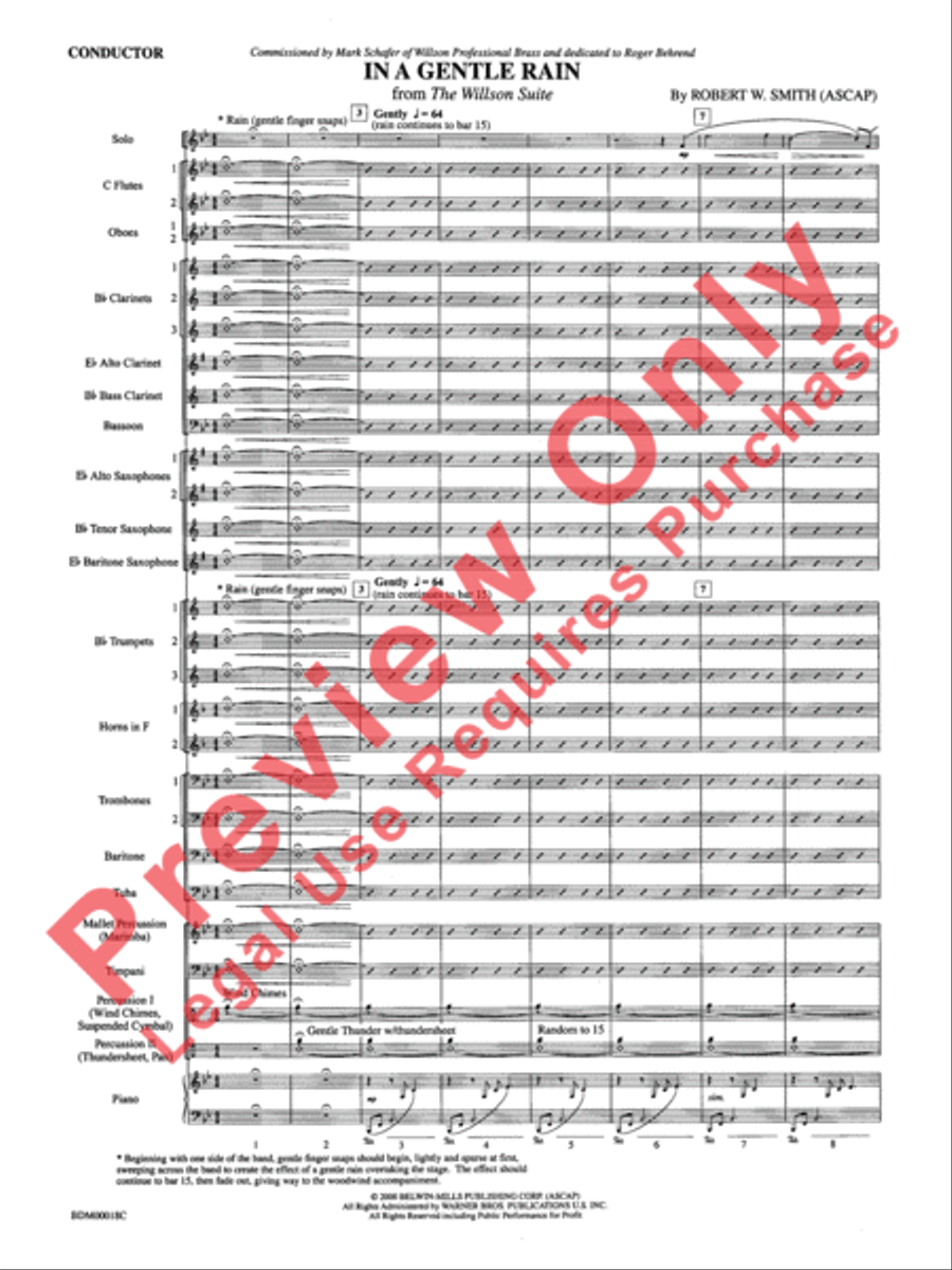In a Gentle Rain In a Gentle Rain Concert Band scores gallery preview page 3