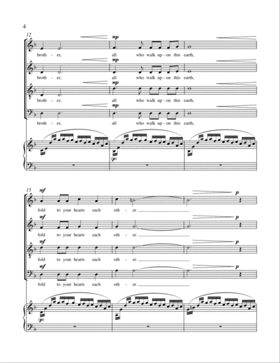 The Tree of Peace 4-Part scores gallery preview page 3