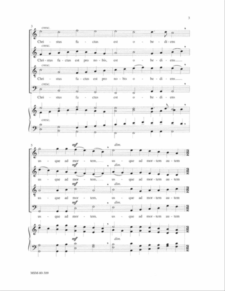 Christus factus est Christus factus est 4-Part scores gallery preview page 3