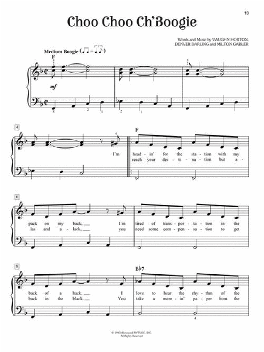 Jazz Songs for Kids Easy Piano scores gallery preview page 7