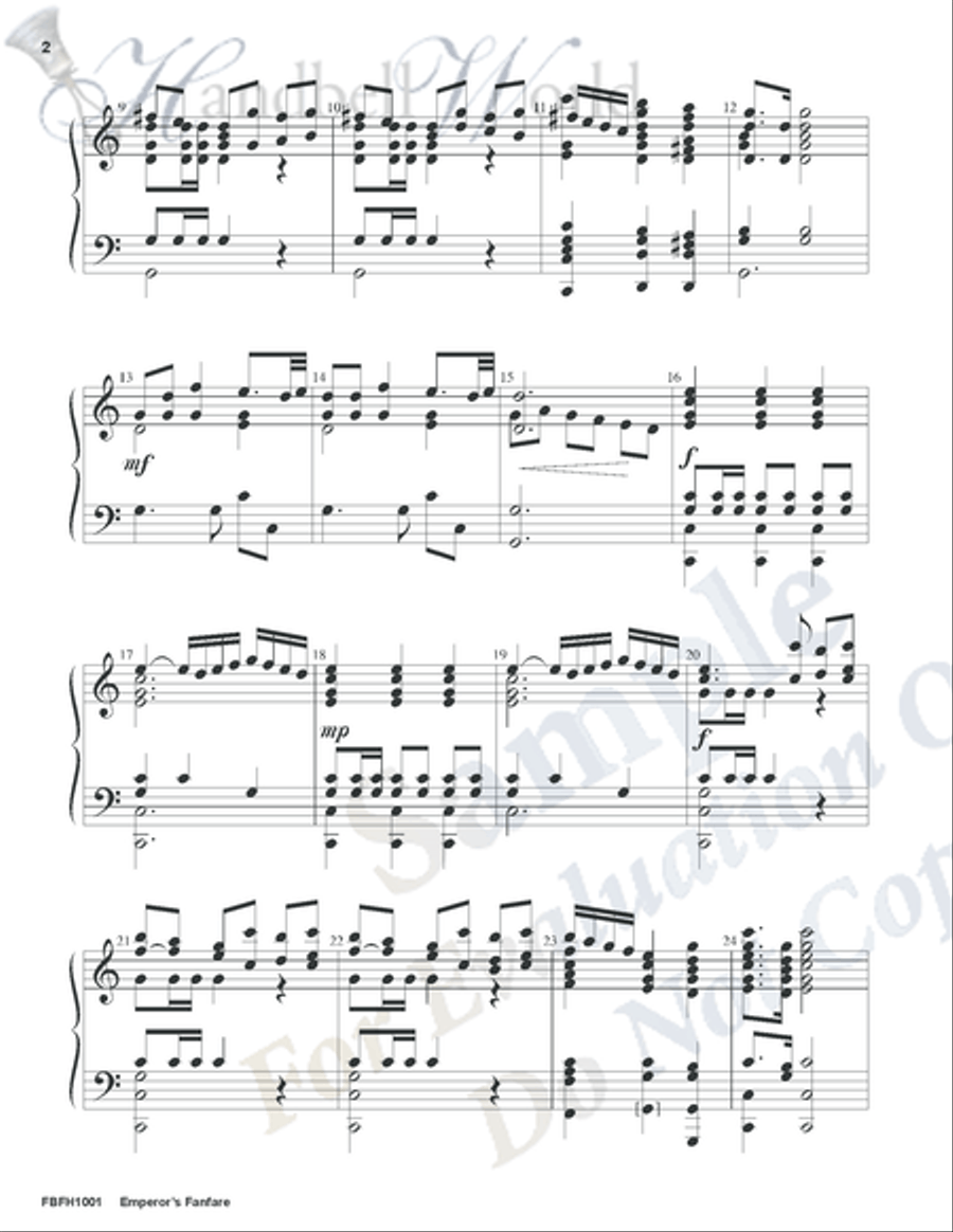Emperor's Fanfare Handbell Choir scores gallery preview page 2