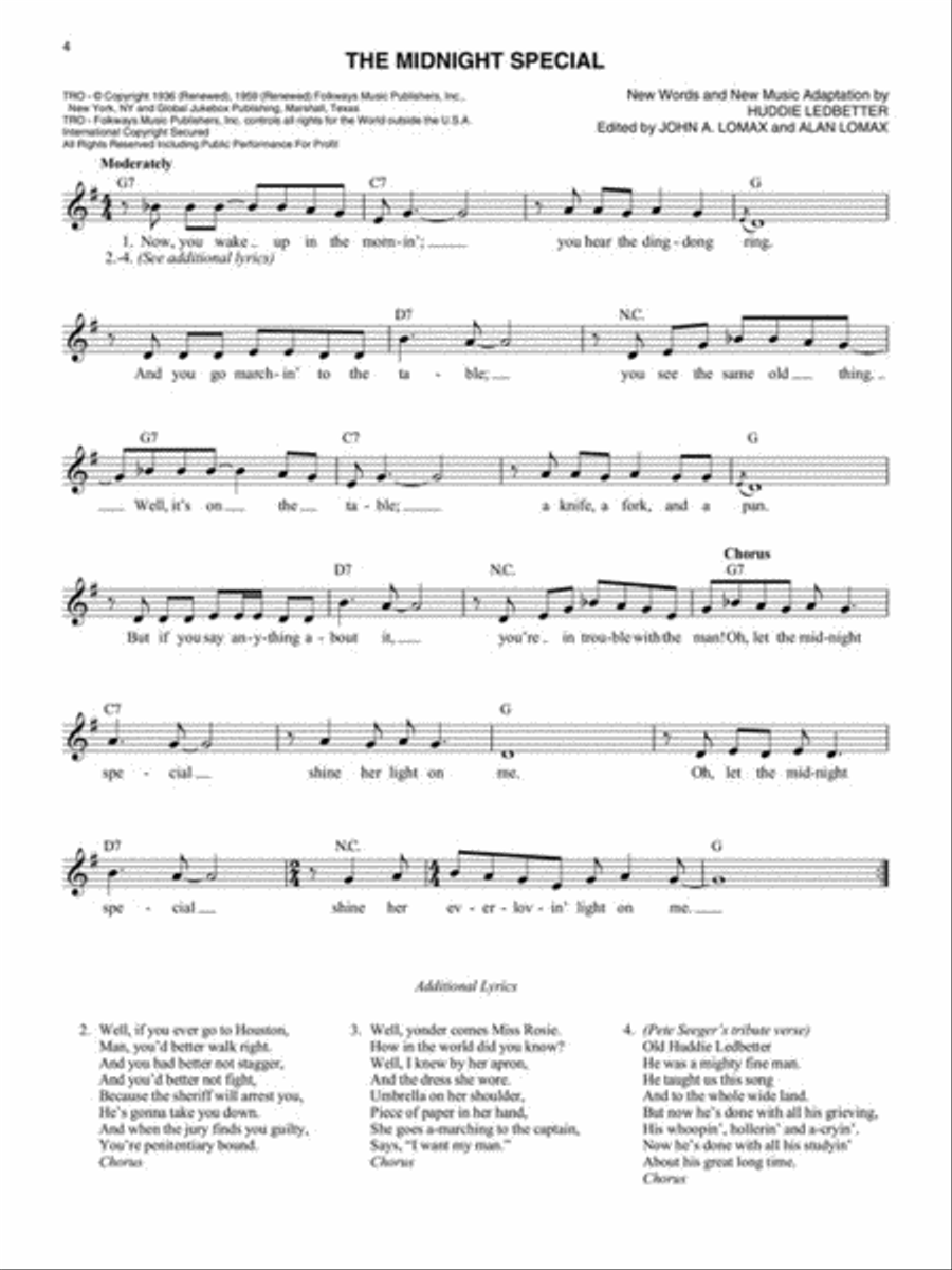 Pete Seeger Centennial Songbook Voice scores gallery preview page 3