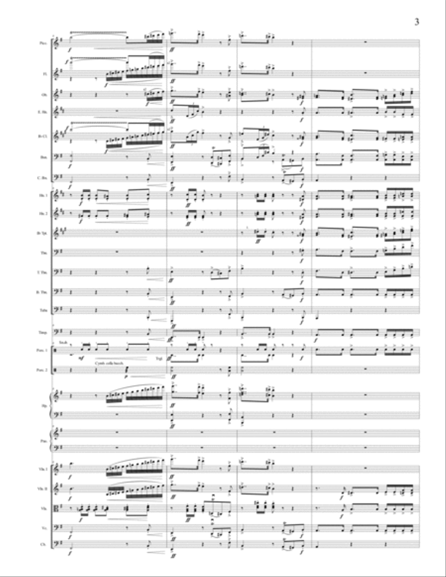 A. Arensky - Suite #1 in F major, op. 15, #3. Polonaise, Orchestrated by A. Leytush Full Orchestra scores gallery preview page 3