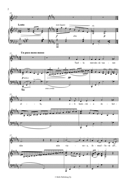 Mina metsan polkuja kuljen, Op. 4 No. 1 (A-flat Major)