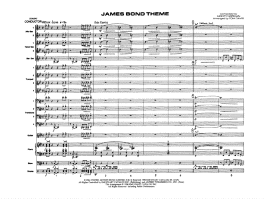 James Bond Theme: Score Jazz Ensemble scores gallery preview page 1