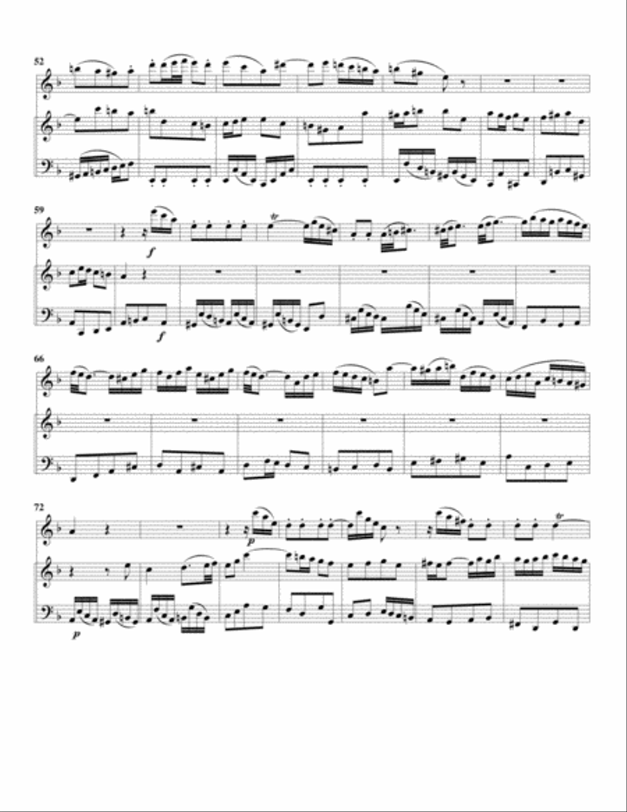 Aria: Erleucht' auch meine finstre Sinnen from: Weihnachts-Oratorium, BWV 248 (arrangement for alto Small Ensemble scores gallery preview page 3