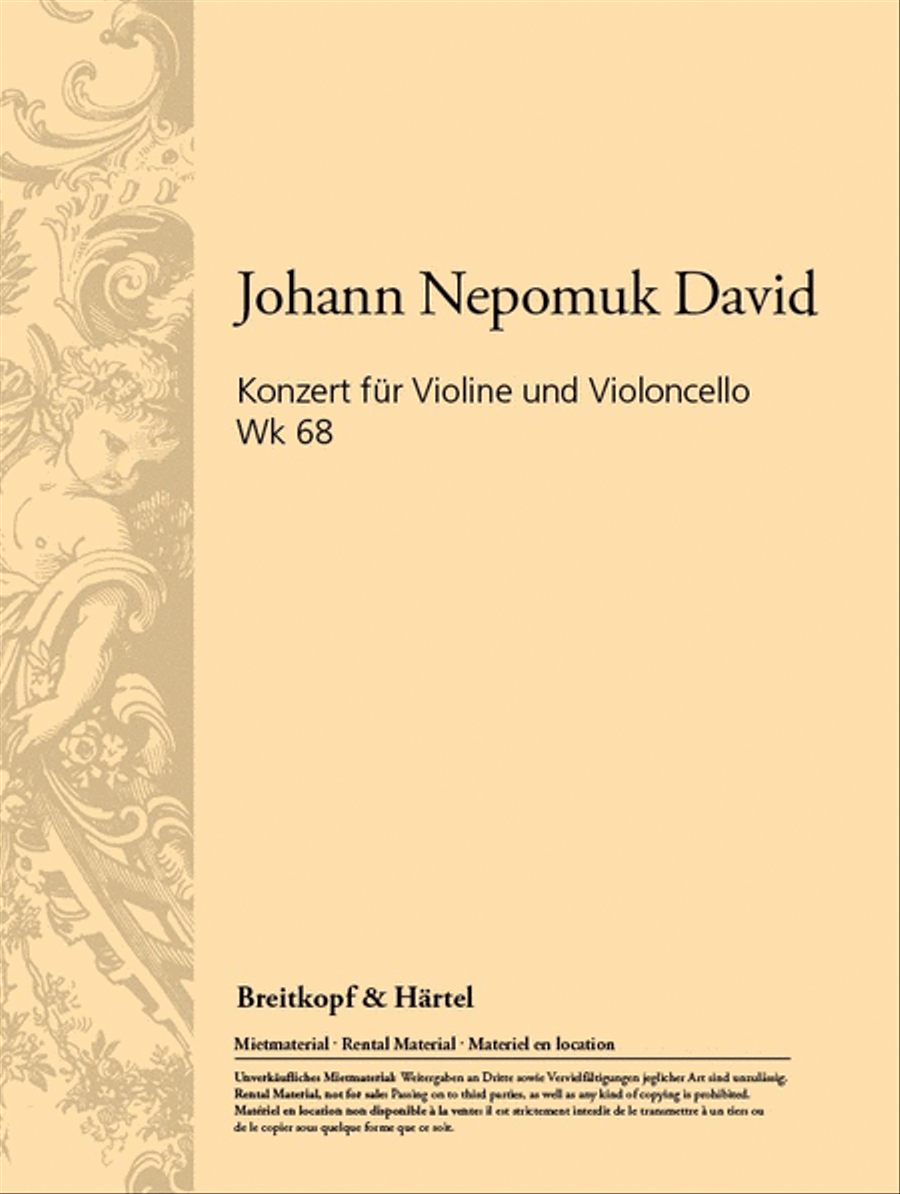 Concerto for Violin and Violoncello Werk 68 Cello scores gallery preview page 1