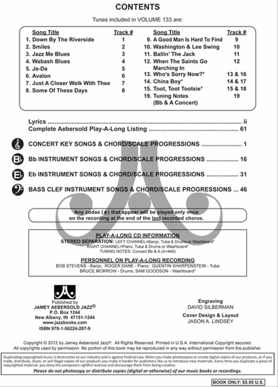 Volume 133 - Down By The Riverside C Instrument scores gallery preview page 2