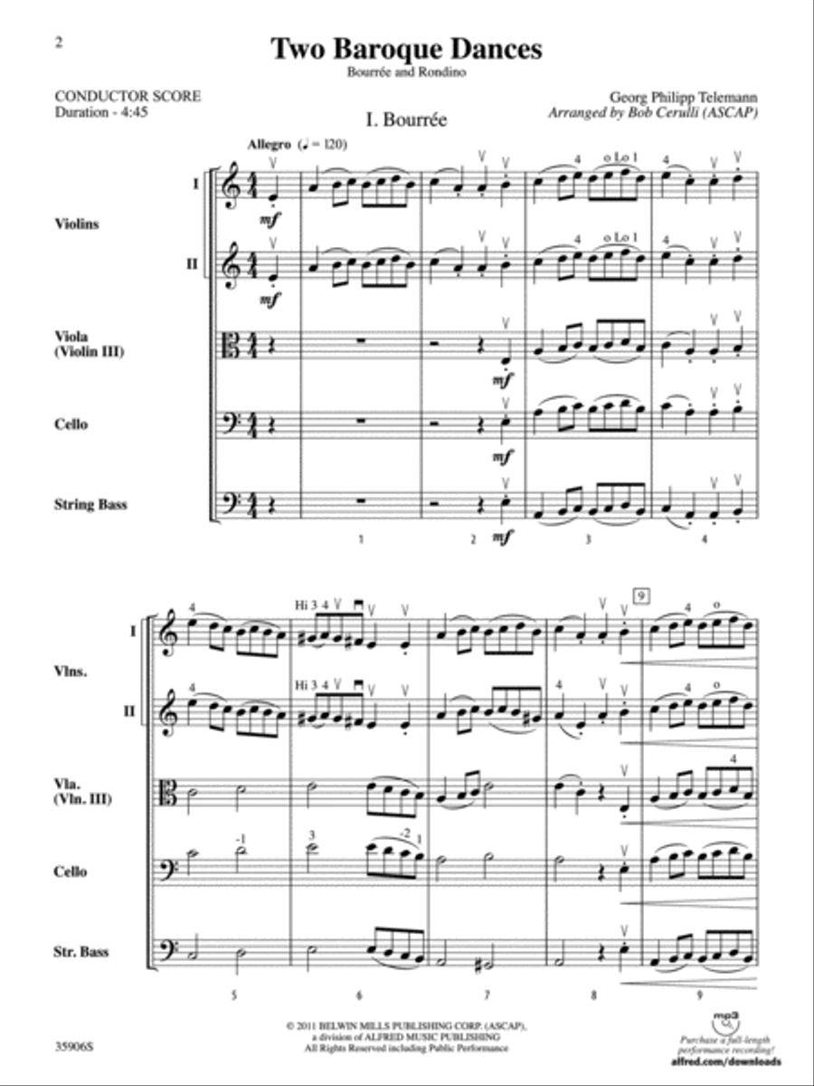 Two Baroque Dances Two Baroque Dances String Orchestra scores gallery preview page 2