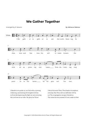 We Gather Together - Viola