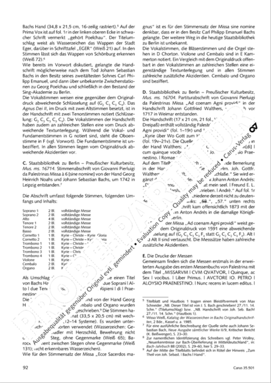 Palestrina: Masses and individual movements Score scores gallery preview page 107
