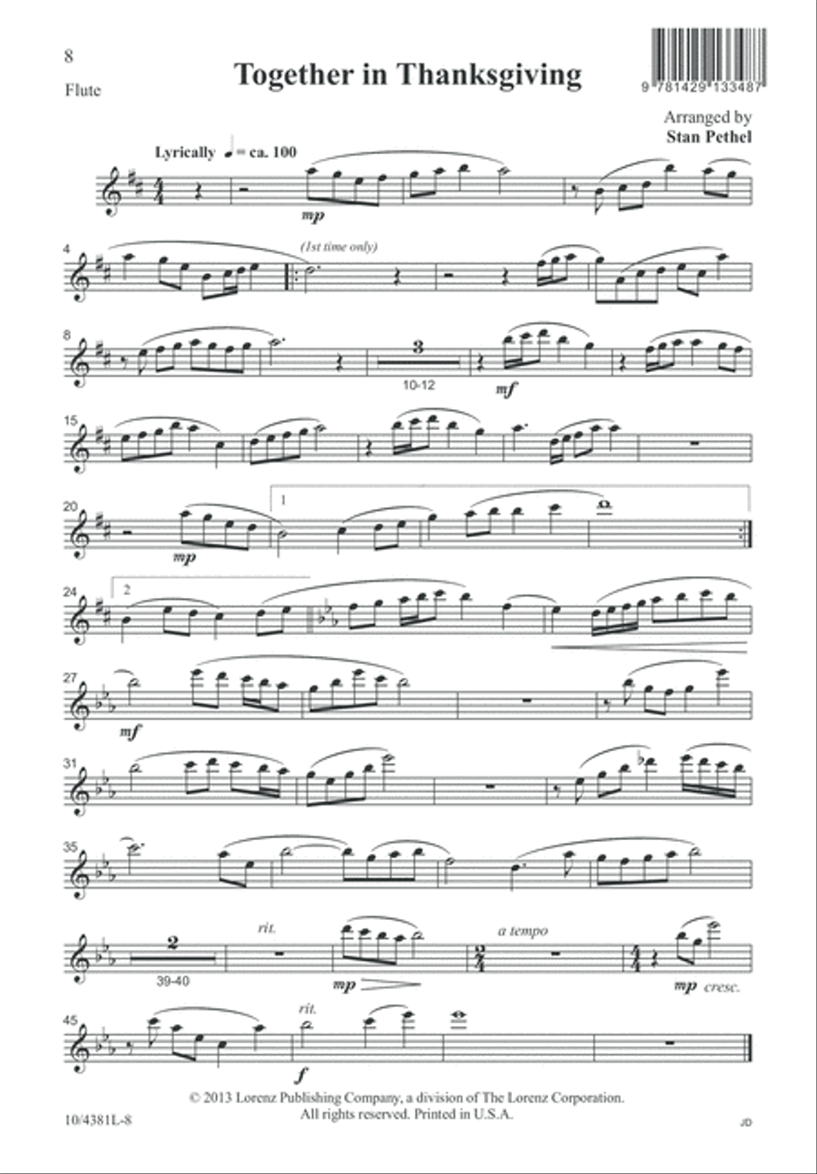 Together in Thanksgiving Together in Thanksgiving 3-Part scores gallery preview page 8