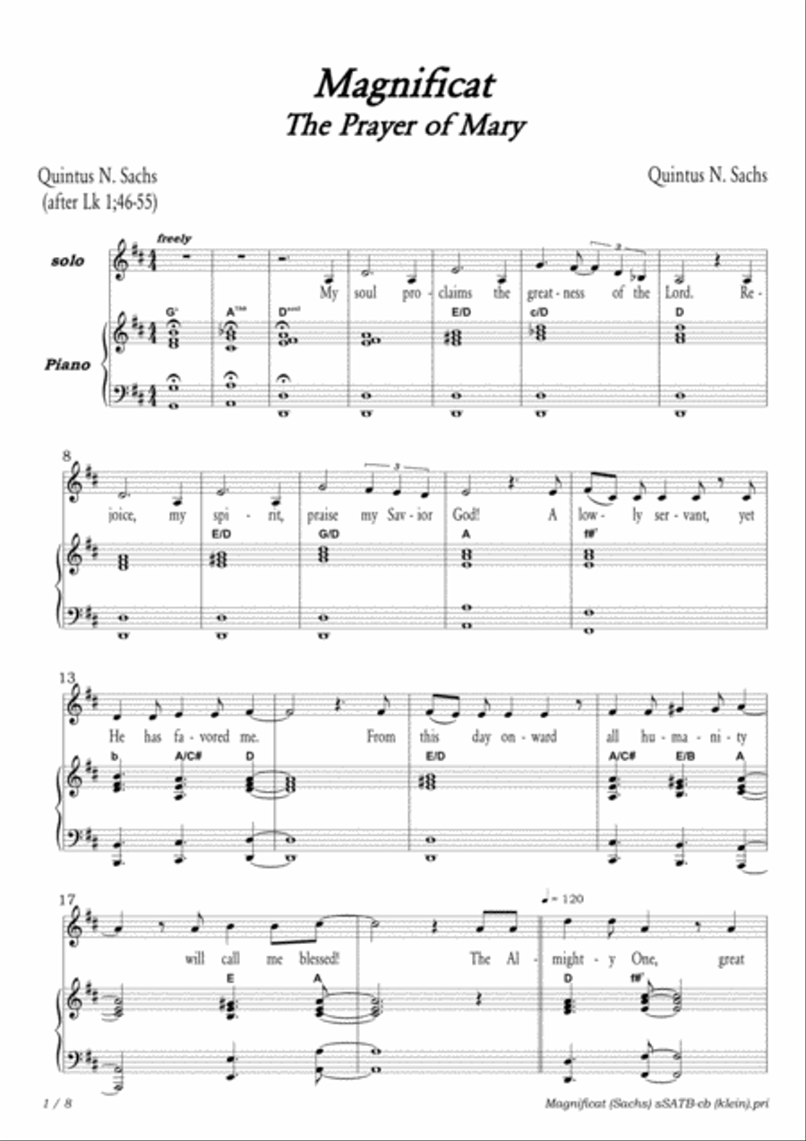Magnificat 4-Part scores gallery preview page 1
