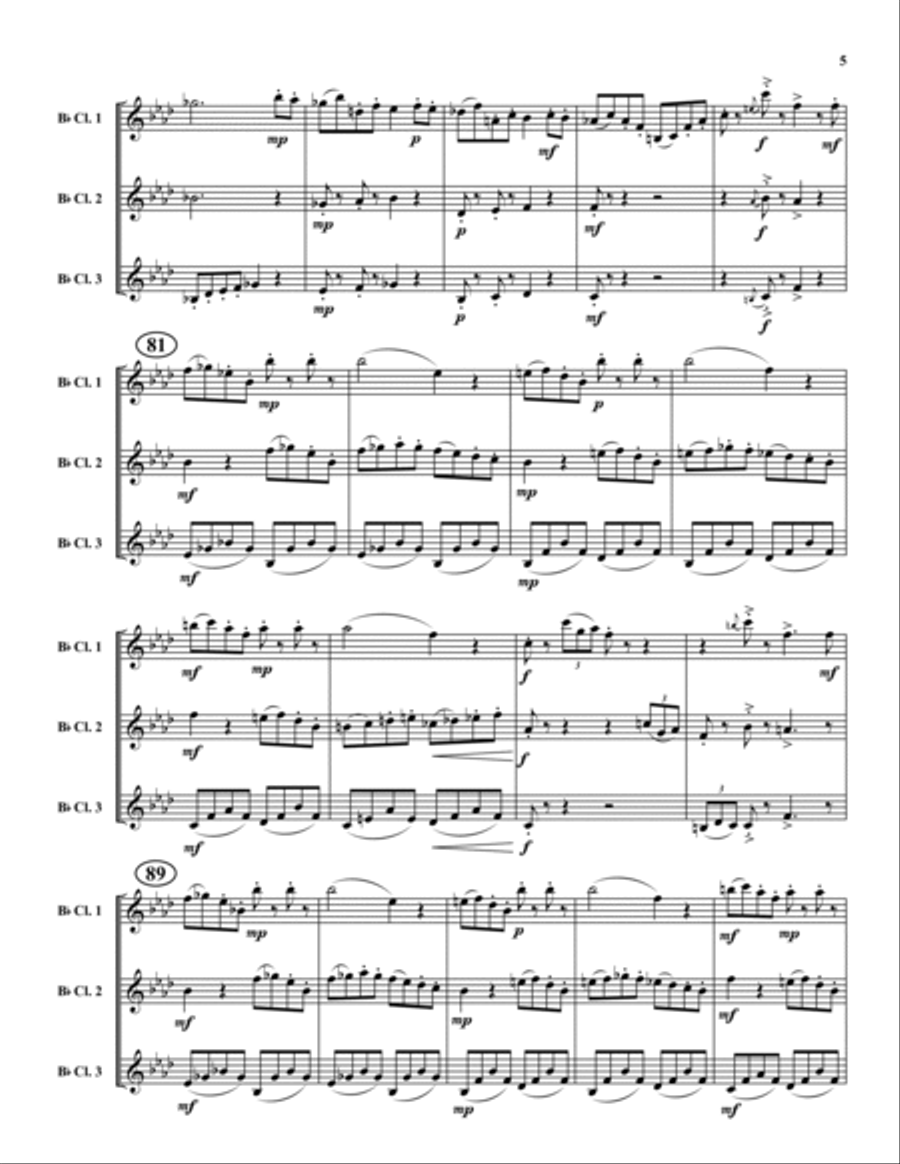 Autumn Whimsey Clarinet Trio scores gallery preview page 5