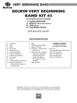 Belwin Very Beginning Band Kit #3: Score