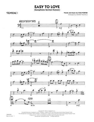 Easy to Love (arr. Sammy Nestico) - Trombone 1