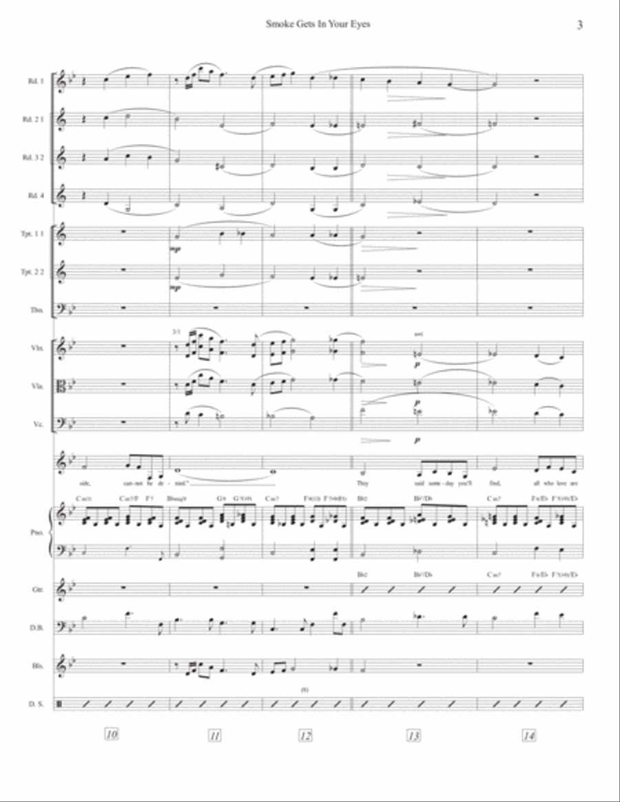 Smoke Gets In Your Eyes - Score Only Large Ensemble scores gallery preview page 4